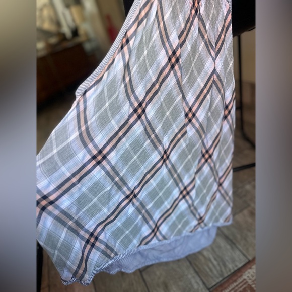 Bella Dahl White and Green Asymmetrical Camisole Top - Picture 3 of 4